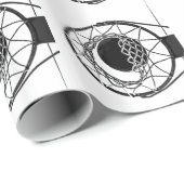 Pop Art Basketball Geschenkpapier (Rolleneckpunkt)