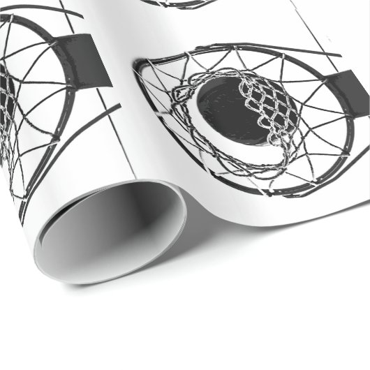 Pop Art Basketball Geschenkpapier (Rolleneckpunkt)