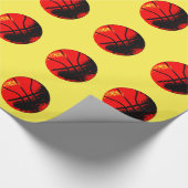 Pop Art Basketball Geschenkwrake Geschenkpapier (Ecke)