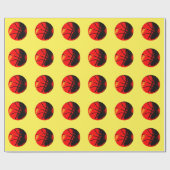 Pop Art Basketball Geschenkwrake Geschenkpapier (Flach)