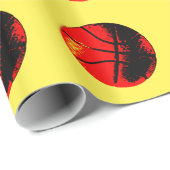 Pop Art Basketball Geschenkwrake Geschenkpapier (Rolleneckpunkt)