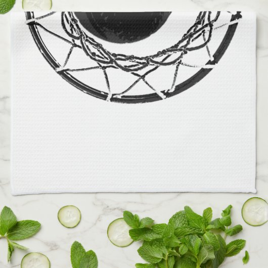 Pop Art Basketball Geschirrtuch (Gefaltet)