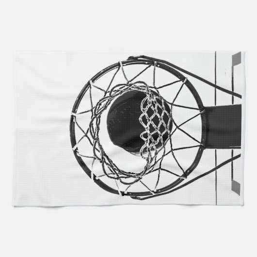 Pop Art Basketball Geschirrtuch (Horizontal)