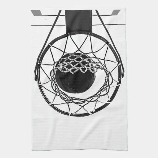 Pop Art Basketball Geschirrtuch (Vertikal)