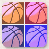 Pop Art Basketball Getränkeuntersetzer (Vorderseite)