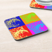 Pop Art Basketball Getränkeuntersetzer (Linke Seite)