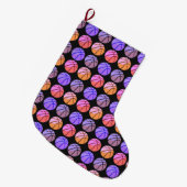 Pop Art Basketball Großer Weihnachtsstrumpf (Vorderansicht (hängend))
