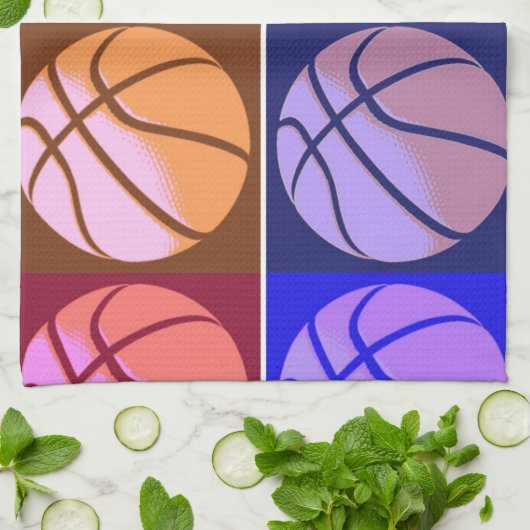 Pop Art Basketball Handtuch (Gefaltet)