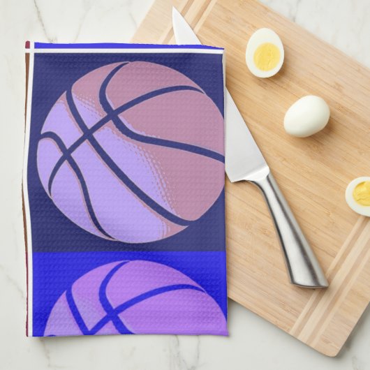 Pop Art Basketball Handtuch (Viertel Falte)