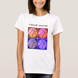 Pop Art Basketball Ihr Name T-Shirt