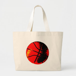 Pop Art Basketball Jumbo Stoffbeutel