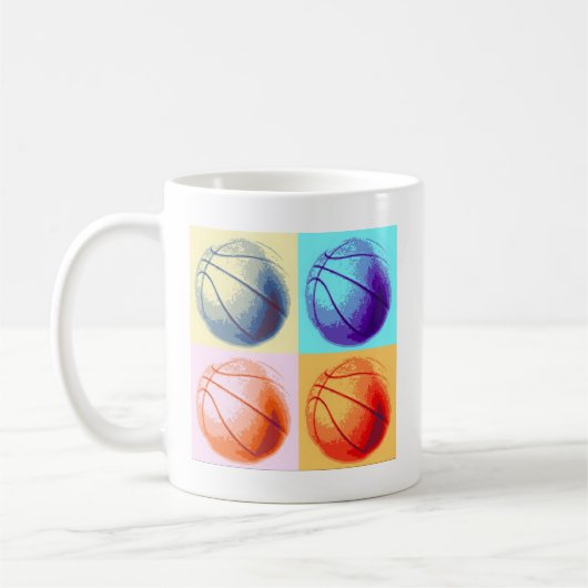 Pop Art Basketball Kaffeetasse (Links)