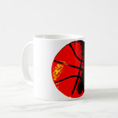 Pop Art Basketball Kaffeetasse (Vorderseite Links)