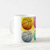 Pop Art Basketball Kaffeetasse (Vorderseite Links)