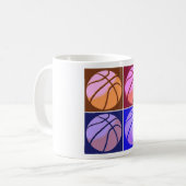 Pop Art Basketball Kaffeetasse (Vorderseite Links)
