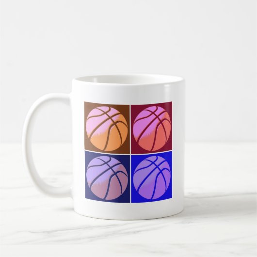 Pop Art Basketball Kaffeetasse (Links)