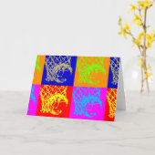 Pop Art Basketball Karte (Gelbe Blume)