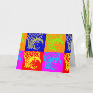 Pop Art Basketball Karte