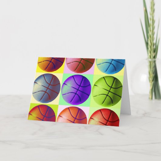 Pop Art Basketball Karte (Vorderseite)