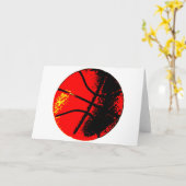 Pop Art Basketball Karte (Gelbe Blume)