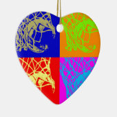 Pop Art Basketball Keramik Ornament (Rechts)