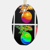 Pop Art Basketball Keramik Ornament (Links)