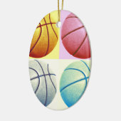 Pop Art Basketball Keramik Ornament (Links)