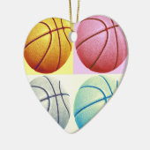 Pop Art Basketball Keramik Ornament (Links)