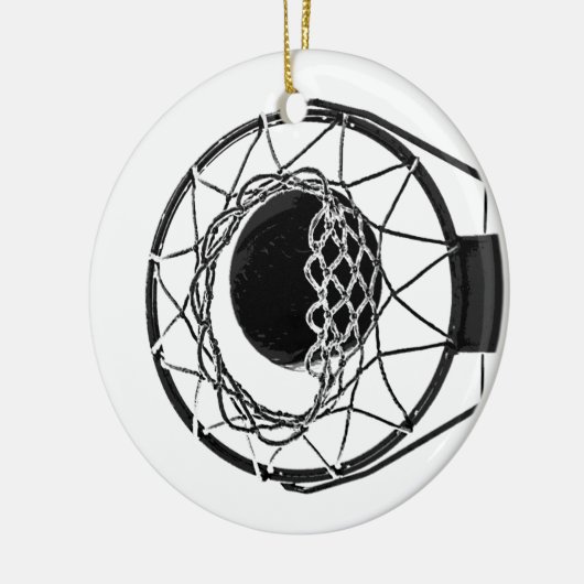 Pop Art Basketball Keramik Ornament (Links)