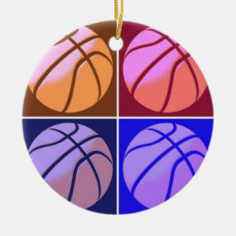 Pop Art Basketball Keramik Ornament