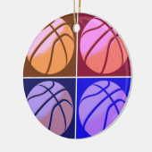 Pop Art Basketball Keramik Ornament (Links)