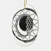 Pop Art Basketball Keramik Ornament (Links)