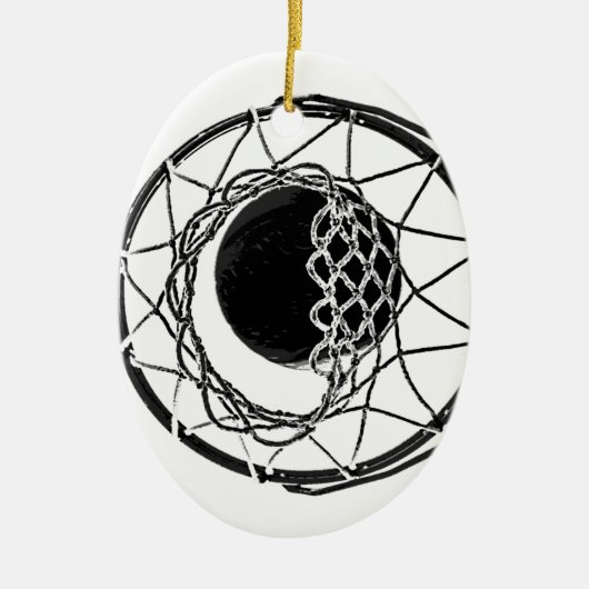 Pop Art Basketball Keramik Ornament (Vorne)