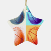 Pop Art Basketball Keramik Ornament (Rechts)