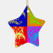 Pop Art Basketball Keramikornament (Rechts)