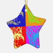 Pop Art Basketball Keramikornament (Links)