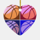 Pop Art Basketball Keramikornament (Vorne)