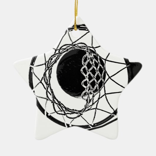 Pop Art Basketball Keramikornament (Vorne)