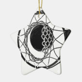 Pop Art Basketball Keramikornament (Links)
