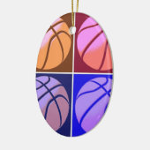 Pop Art Basketball Keramikornament (Links)
