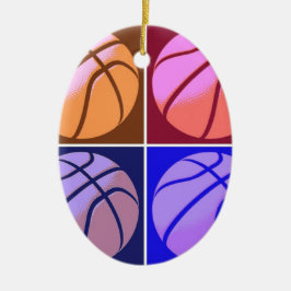 Pop Art Basketball Keramikornament