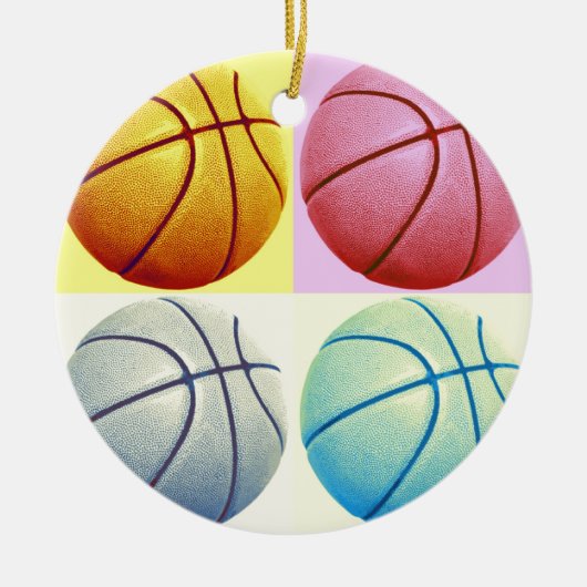 Pop Art Basketball Keramikornament (Vorne)