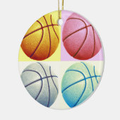 Pop Art Basketball Keramikornament (Links)