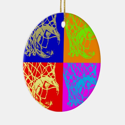 Pop Art Basketball Keramikornament (Rechts)