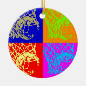 Pop Art Basketball Keramikornament (Vorne)