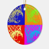 Pop Art Basketball Keramikornament (Links)