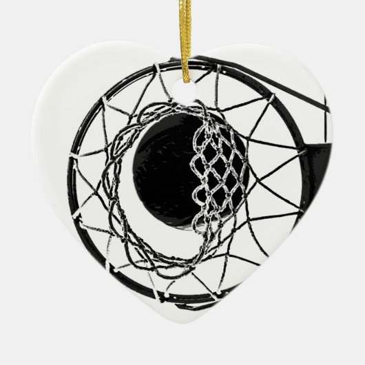 Pop Art Basketball Keramikornament (Vorne)