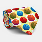 Pop Art Basketball Krawatte (Gerollt)