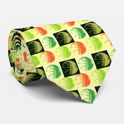 Pop Art Basketball Krawatte (Gerollt)