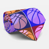 Pop Art Basketball Krawatte (Gerollt)